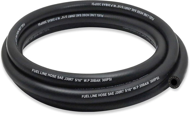 ZONBANG 5/16 Fuel Line, NBR Rubber 5/16 Fuel Hose Nylon Braided, Fuel Line Hose for Automotive Vehicles(5FT) - Image 1